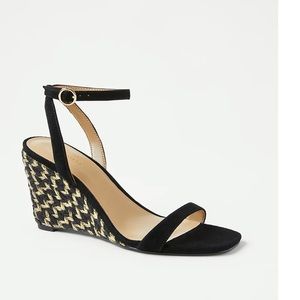 Suede Espadrille Wedge Sandals